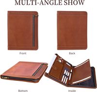 Porte-documents de conférence personnalisé en cuir véritable avec fermeture éclair, pochette pour tablette Pro Air 11 pouces