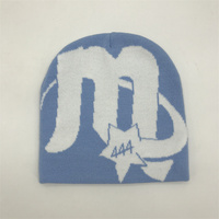 Custom Logo Unisex Acryl Gebreide Muts Muts Winter Warmer Sport Ski Cap Skull Jacquard Beanie
