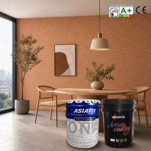 Peinture murale liquide texturée écologique en acrylique respirant pour intérieur et extérieur, effet boue de paille - Product Image 4
