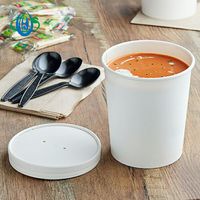 Vente en gros de tasses à crème glacée en papier de taille moyenne de qualité supérieure avec couvercles OZ Contenants pour desserts glacés Soupe d'aliments froids et chauds