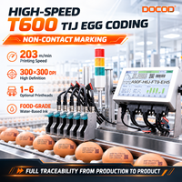 Machine de codage de date d'expiration des œufs en gros DOCOD T600-6 Imprimante jet d'encre thermique industrielle haute vitesse 76,2 mm pour codes QR et codes-barres