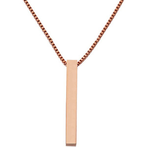 Chaude Classique Rectangle Pendentif Collier Hommes Maille <span class=keywords><strong>Gourmette</strong></span> En Acier Inoxydable Colliers Pour Hommes Bijoux Cadeau De Fête - Product Image 3