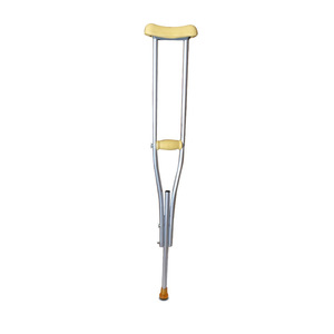 Béquilles sous-bras en alliage d'aluminium, réglables par vis, argentées, aides à la marche pour personnes handicapées - Product Image 1