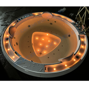 Baignoire extérieure spa de forme ronde gazebo piscine à remous <span class=keywords><strong>jacuzzi</strong></span> rond Spa de jardin extérieur baignoire à remous en acrylique blanc <span class=keywords><strong>bulle</strong></span> - Product Image 1