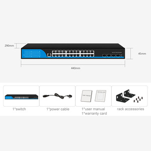 <strong>24</strong> <strong>Ports</strong> Gigabit POE L3 <strong>Managed</strong> <strong>Switch</strong> <strong>24</strong> RJ45 4 10G SFP+ Slot Ethernet <strong>Management</strong> <strong>Switch</strong> - Product Image 5