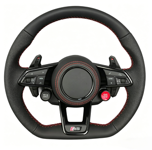 พวงมาลัยแต่งสไตล์ RS สำหรับ Audi A3/A4/A5/A6/A7/Q3/Q5/Q7/A8/S/RS ซีรีส์ หุ้มหนัง/หุ้มแบบพัน - Product Image 1