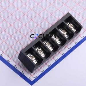 HB66-11.11-06P Barrier Terminal Block Through hole Component (THT),P=11.11mm Connector Three Sides 11.11mm 1x6P Straight Pin - Product Image 1