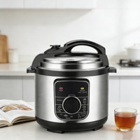 Cuisinière à riz électrique automatique portable avec minuterie numérique intelligente, 4L/5L/6L, cuve intérieure en acier inoxydable antiadhésive, usage domestique