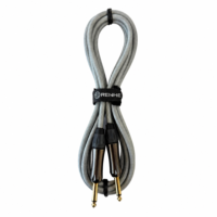 Câble audio professionnel OEM CH-G022 TS pour guitare, mâle-mâle, blindé en spirale, gaine en PVC, conducteur en cuivre sans oxygène, câble en tweed