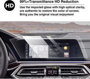 Protection d'écran HD transparente sur mesure grande taille pour écran tactile de commande centrale BMW X5 Series, anti-traces de doigts - Product Image 3