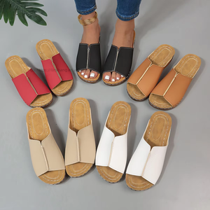 Comfortable One-Step Fashion Slippers for Ladies New Fish Mouth Large Slope Heel Platform Simple Lightweight Sandals for Women - Product Image 6