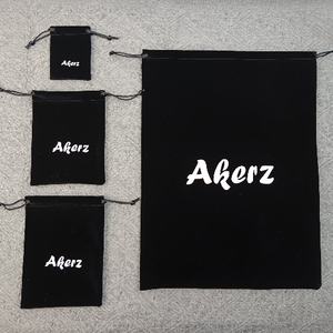 Pochette en satin de soie dense de luxe en gros avec cordon de serrage |   Sac d'emballage pour bijoux avec logo personnalisé - Product Image 5