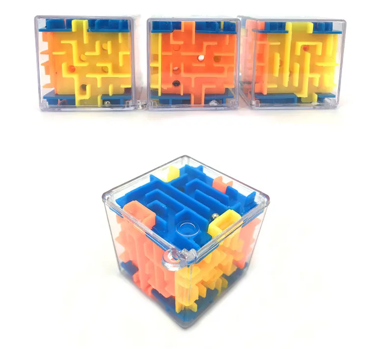 Laberinto Puzzle Cube Tridimensional 3D Cube Walking Ball 6 Lados Break Through Puzzle Maze Cube