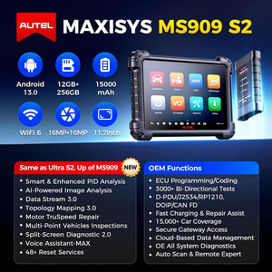 สินค้าในสต็อก US/UK/EU จัดส่งภายใน 3 วัน เครื่องสแกน Autel MS909 S2 อุปกรณ์สแกน obd2 สำหรับยานยนต์ และเครื่องมือวินิจฉัยการตั้งโปรแกรม - Product Image 2
