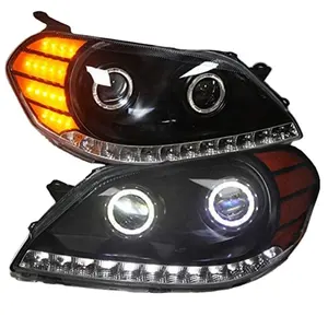 For TOYOTA MARK II GX110 2003-2007 Year LED Headlight Front lamps Black Housing