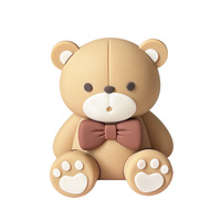 Un an bébé rose bleu arc ours décoration de gâteau jouets cadeau boîte dessin animé topper gâteau bébé douche gâteau toppers