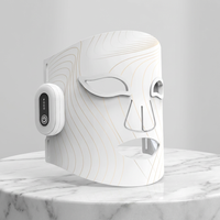 Masque facial LED en silicone portable avec thérapie par lumière rouge multi-longueurs d'onde pour le traitement de l'acné et le rajeunissement du visage