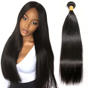 Groothandel Remy Hair Weaves Cuticula Uitgelijnd Haar Machine Inslag Dubbel Getrokken Bot Recht 100% Menselijk Haar Bundels