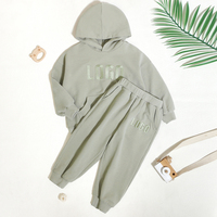 Vente chaude Conception Personnalisée Printemps Hiver Adolescent Vêtements À Capuche Bio French Terry Bébé Garçon Fille Vêtements Ensembles