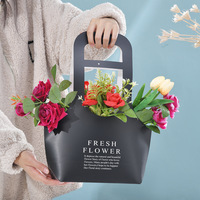Sac fourre-tout en papier kraft brun de luxe créatif de haute qualité avec poignée pour bougies, bouquets de fleurs, design personnalisé