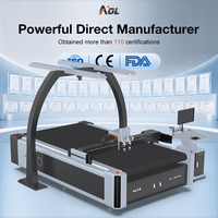 Máquina de Corte Automática AOL para Tejidos de una Sola Capa con Cuchilla Circular y Proyector de Patrones para Tela Vaquera