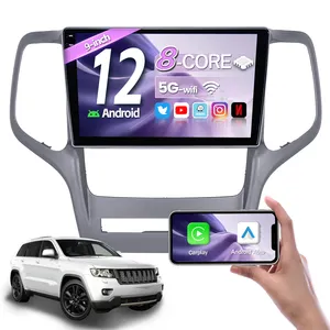 8 core 9 "đài phát thanh Jeep Grand Cherokee 4 + 64 gam nhà sản xuất GPS navigation 08-13 Android 12 đài phát thanh xe DVD Player Car Stereo