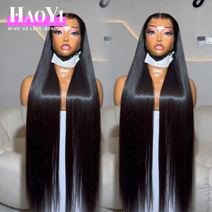 Pelucas de Cabello Humano con Encaje HD, Densidad 250, Pelucas de Cabello Humano de 30 Pulgadas de Largo, Pelucas con Frente de Encaje, Cabello Humano Chino Virgen Liso, Sin Pegamento - Product Image 3
