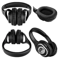 Casques de disco silencieux RF998A à 3 canaux, portée effective de 500 m, pour soirées clubbing, avec 12 heures d'autonomie