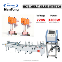 Applicateur de colle thermofusible entièrement automatique pour la fermeture des cartons ondulés, système de pulvérisation de colle thermofusible multi-buses