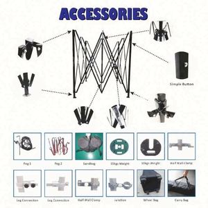 Tente pliante de camping intérieure/extérieure avec impression de logo personnalisé, auvent pop-up, tente de salon professionnel avec structure en aluminium et tissu imperméable - Product Image 5