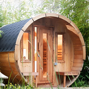 Sauna <span class=keywords><strong>Spa</strong></span> Extérieur Traditionnel en Bois Massif Écologique à Infrarouge Lointain pour 2 à 6 Personnes, Vente en Gros Personnalisée, Salle de Bain à Vapeur - Product Image 2