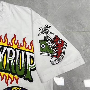 Camisetas de Alta Calidad con Estampado de JARABE PARA LA TOS, 100% Algodón, Ropa Masculina, Camisetas Y2K Streetwear para Hombre - Product Image 4