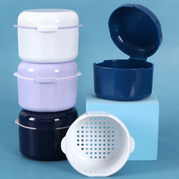 WEISHENG Boîtes de rangement multicolores pour prothèses dentaires, étuis de voyage et de toilette, boîtes rondes pour usage domestique, vente en gros d'usine, étuis pour appareils dentaires