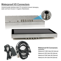 Panel PC industri 24 inci dengan IP66 tahan air layar sentuh lengkap tampilan VGA tanpa kipas Panel industri PC INOX Panel PC
