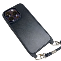 Couverture arrière de téléphone portable antichoc personnalisée en Tpu + Pc, avec corde transversale, anti-rayures, pour iPhone 16 pro max