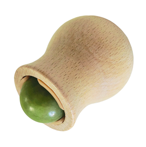 Rouleau de massage en jade Xiuyan vert naturel, fourni par l'usine, outil de soin relaxant pour le visage et le corps, à tenir à la main - Product Image 1