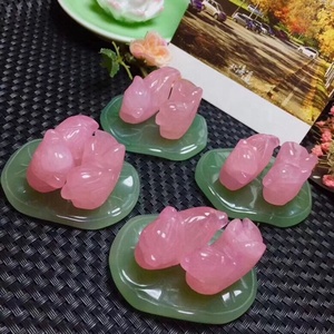 ขายส่งธรรมชาติคริสตัลสัตว์โรสควอตซ์แมนดารินเป็ด - Product Image 2