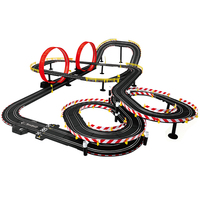 Circuit de course de voitures slot A47-16 pour jouet de défi, ensemble de voitures slot à l'échelle 1/43, circuit de course, jeu pour garçons et enfants
