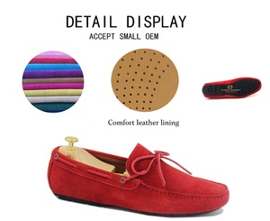 GIOVANINI degli uomini di ROSSO della pelle scamosciata della mucca lace - up comfort scarpe da barca in pelle scamosciata fannullone scarpe oem mocassino in pelle <span class=keywords><strong>uomo</strong></span> - Product Image 2