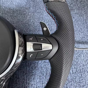 LED auto sterzo in fibra di carbonio Custom in pelle in fibra di carbonio per <span class=keywords><strong>BMW</strong></span> 3 <span class=keywords><strong>serie</strong></span> <span class=keywords><strong>M3</strong></span> M6 F30 Z4 X6 F10 F11 F30 F33 F36 F20 E90 - Product Image 3