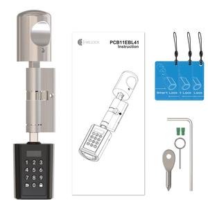 वेल्लॉक थोक गुणवत्ता 304 स्टेनलेस स्टील कीलेस pcb41 पासवर्ड कार्ड डेडबोल्ट स्मार्ट डोर लॉक सिलेंडर - Product Image 4