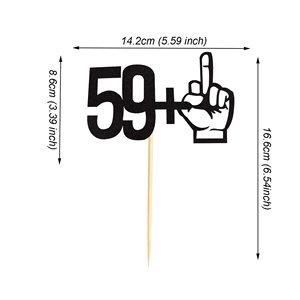 <span class=keywords><strong>Buon</strong></span> <span class=keywords><strong>compleanno</strong></span> 59 + 1 decorazione per torta con dito medio <span class=keywords><strong>60</strong></span> <span class=keywords><strong>compleanno</strong></span> Topper per decorazioni per feste a tema <span class=keywords><strong>60</strong></span> anni - Product Image 3