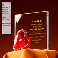Haute Qualité Creative Couleur Lumière Nouveau Cristal Prix Trophée Poli Cristal Glacé Trophées Souvenir Décoration UV Imprimé Cadeau