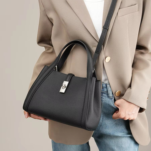 กระเป๋าหนังสะพายข้างสำหรับผู้หญิงลายก้อนกรวด ODM กระเป๋าหนังออกแบบได้เองสำหรับผู้หญิง - Product Image 3