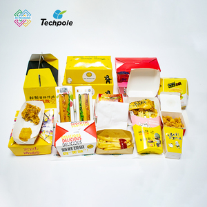 Ambil kemasan makanan disesuaikan kerang kerang sekali pakai kertas Kraft makanan kualitas makanan <span class=keywords><strong>Burger</strong></span> goreng ayam kotak Hotdog - Product Image 2