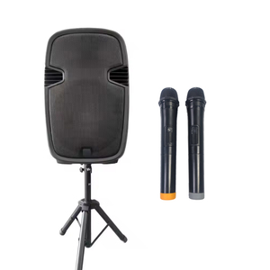 Professional 250W 2-Way Active PA Speaker System 15" Loud Party Speakers BT TWS Audio VHF Stand Remote Control Rechargeable Acti - Product Image 1