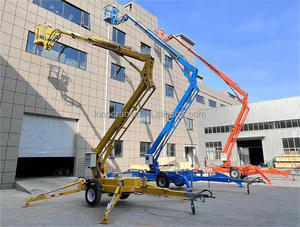 Elevadores de plataforma de trabajo de accionamiento diésel aprobados por CE 12m 14m 20m elevadores de pluma móviles remolcables para la venta - Product Image 5