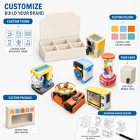 Ensemble de blocs de construction pour petits appareils électroménagers personnalisés avec cafetière, mixeur et four, jouets éducatifs pour enfants pour l'assemblage en DIY