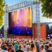 Layar LED Video Wall P2.6 Resolusi Tinggi, Mudah Dipasang, Cocok untuk Luar Ruangan, Latar Panggung, Sewa, dan Display LED