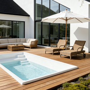 Muebles para piscina, piscina exterior china, piscina de fibra de vidrio, piscina enterrada, piscina semi-enterrada, piscina de acrílico - Product Image 6